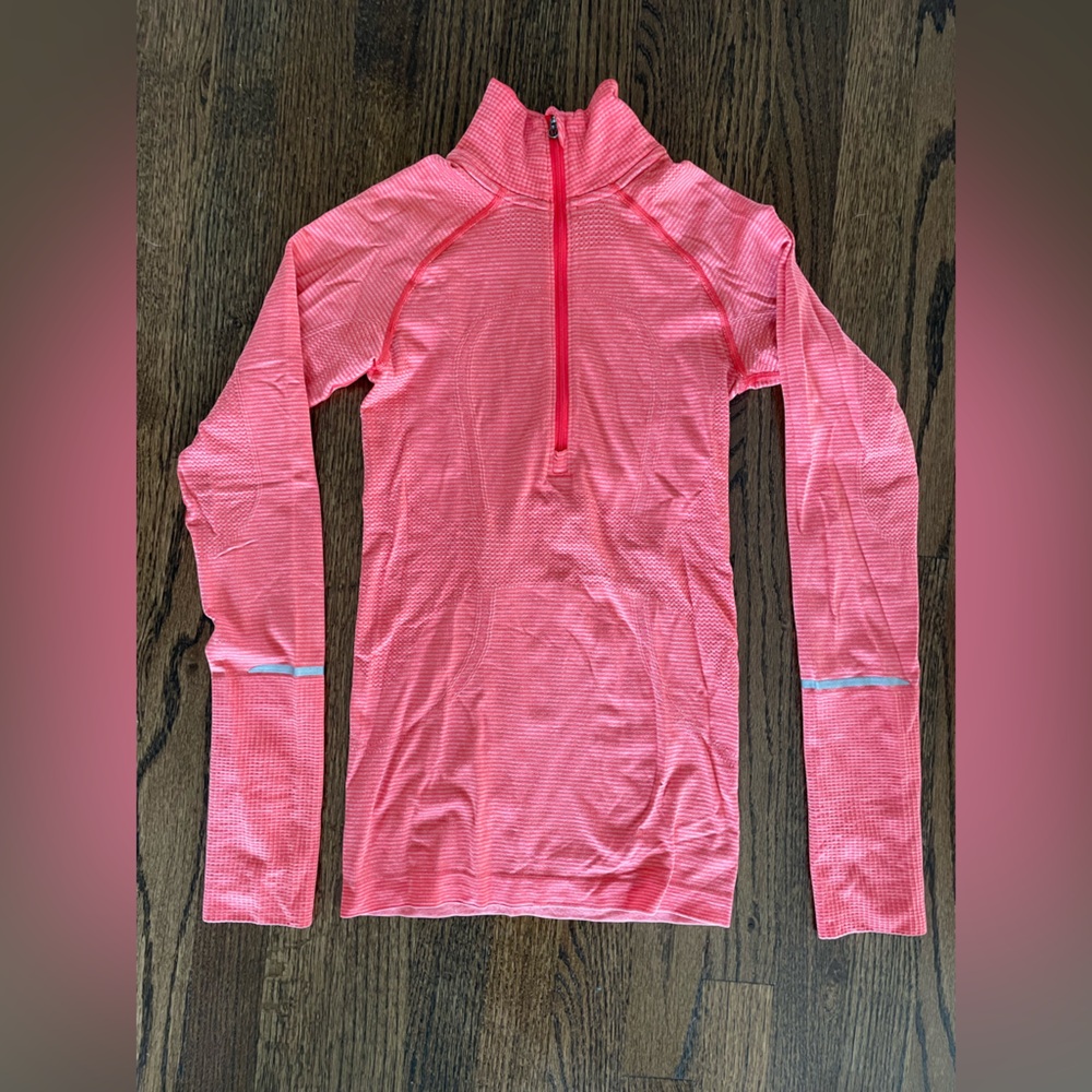 lululemon quarter zip orange